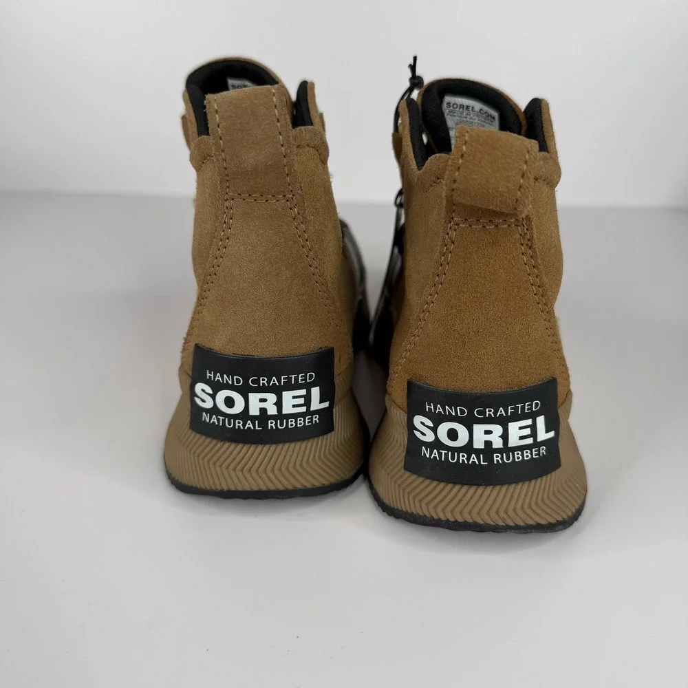 Sorel Waterproof Boots Kids Size 2‎ Brown Suede Duck Ankle Lace Up NY4564-224